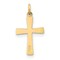 14K Yellow Gold Cross Charm Pendant Religious Jewelry 20 X 11mm